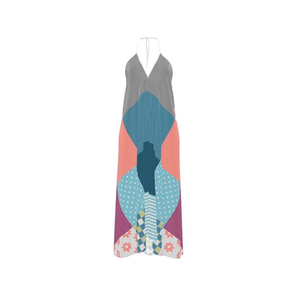 Halterneck backless dress