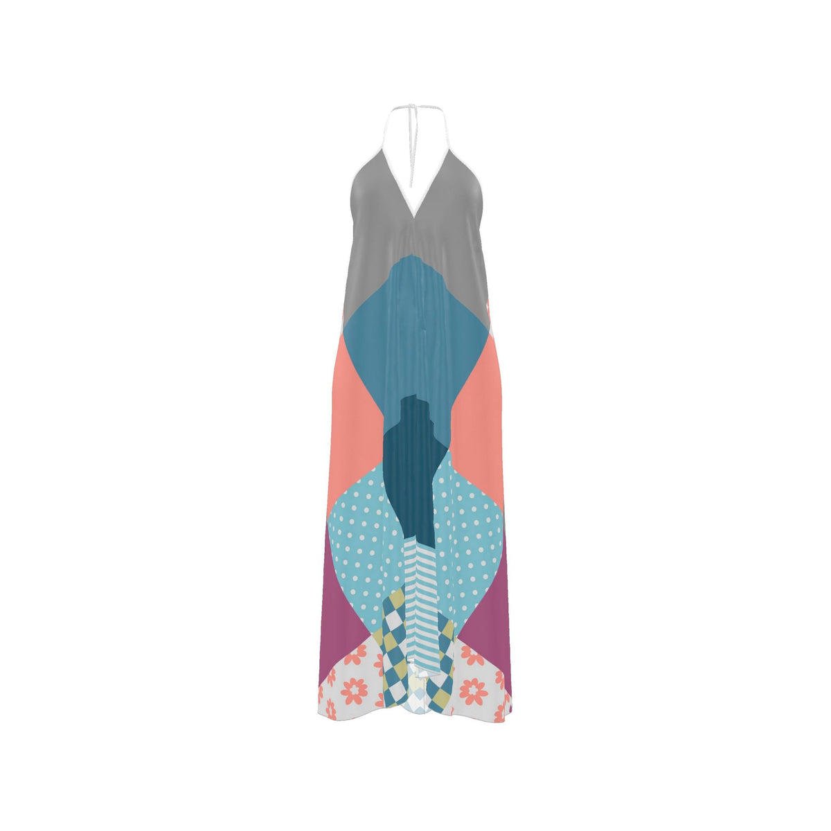 Halterneck backless dress