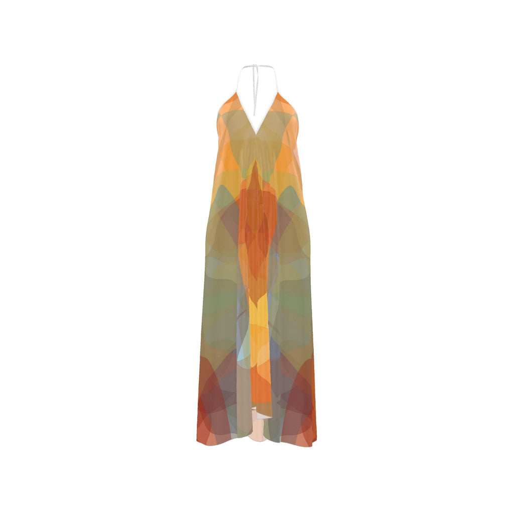 Halterneck backless dress