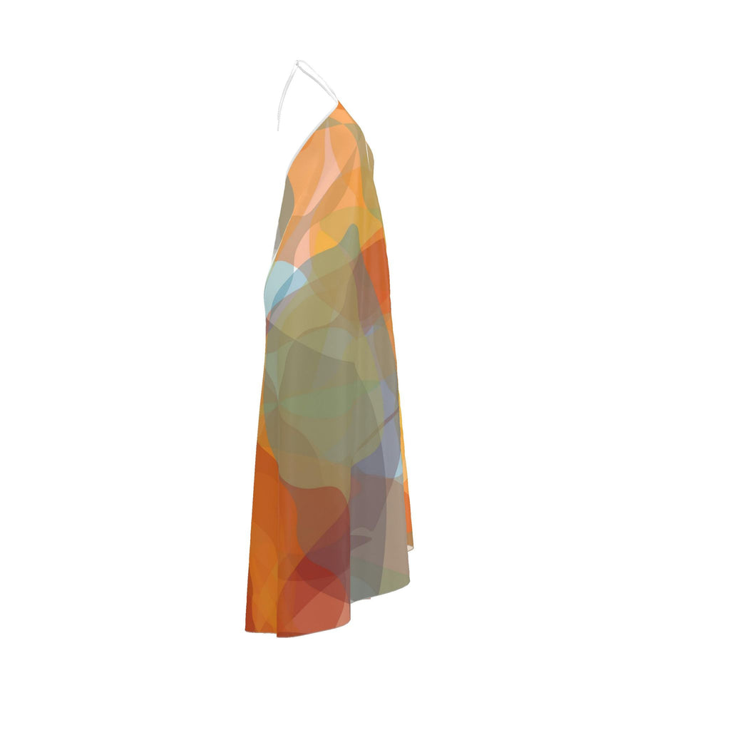 Halterneck backless dress