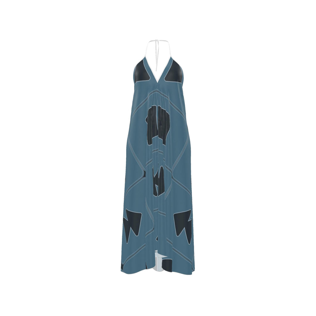 Halterneck backless dress