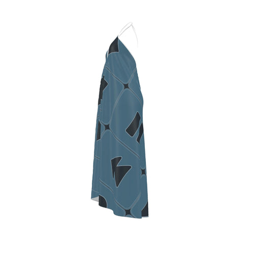 Halterneck backless dress