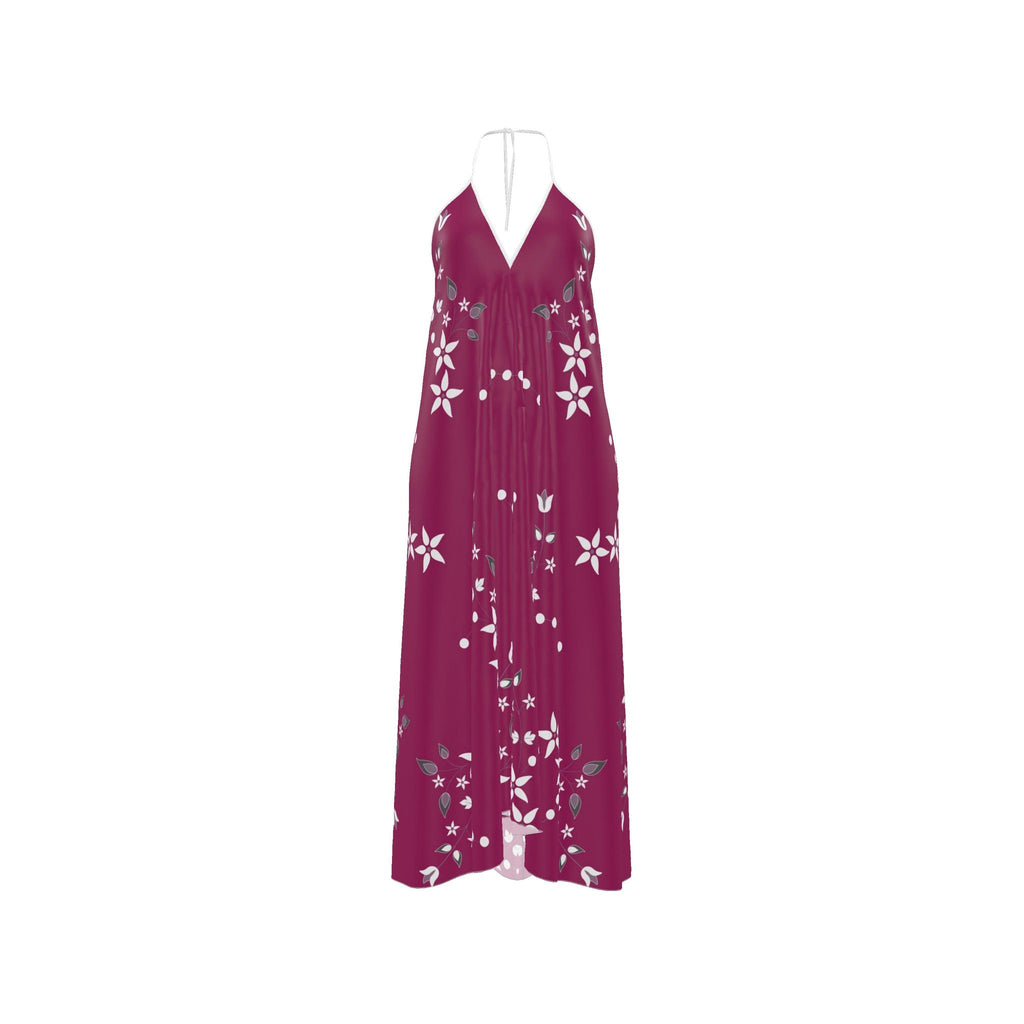 Halterneck backless dress