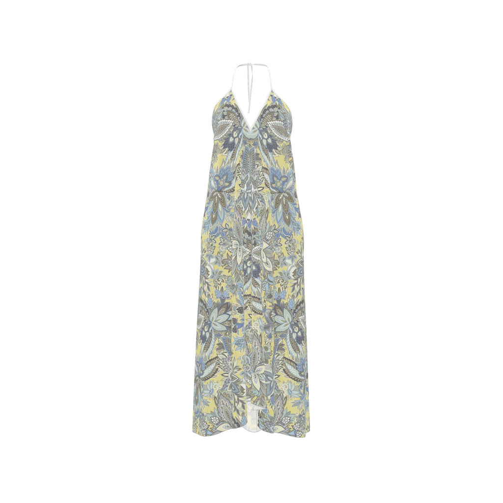 Halterneck backless dress